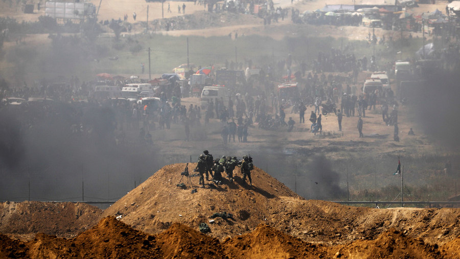 IDF at Gaza border for Land Day riots